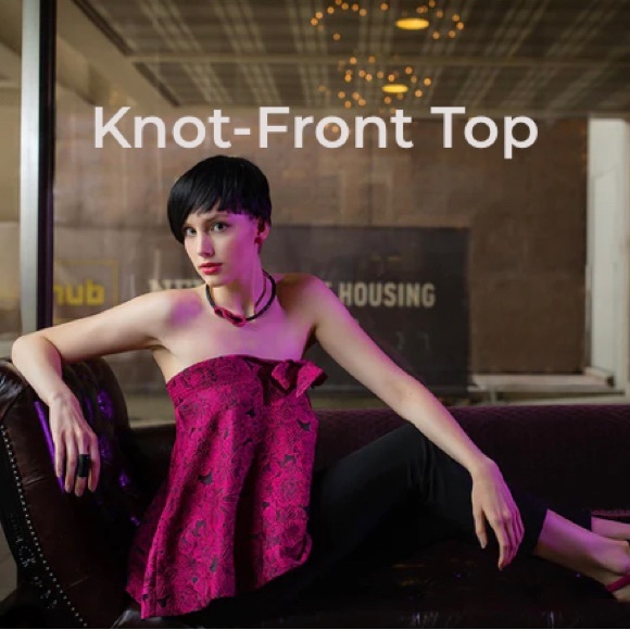 Qloxe strapless brocade top - Picture 3 of 17